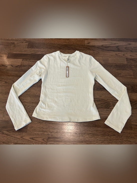 SKIMS Tops - SKIMS Cotton Jersey Long Sleeve TShirt Bone M